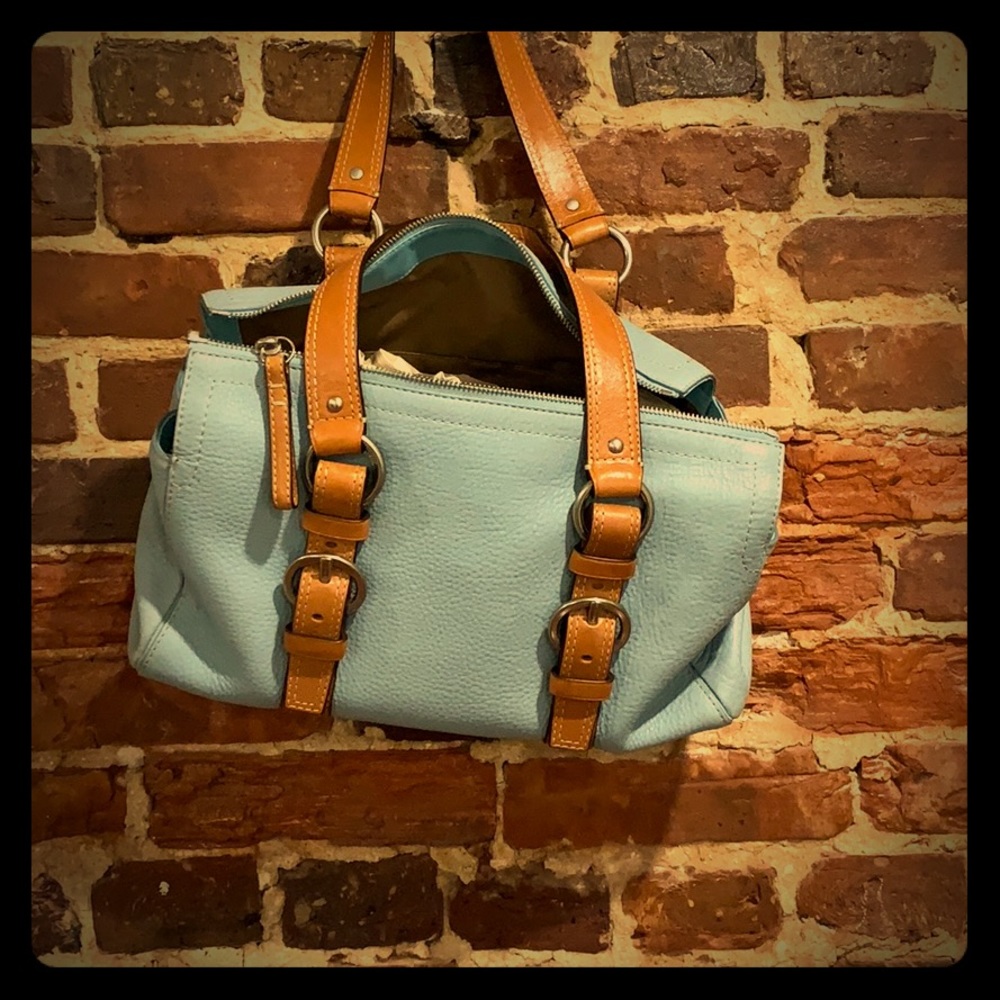Coach sky blue handbag